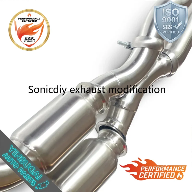 Direct Factory Equal Length Resonated Mid Pipe Catback For BMW M3 M4 F80 F82 F83 S55 3.0T 2014-2019 SS304 Full System