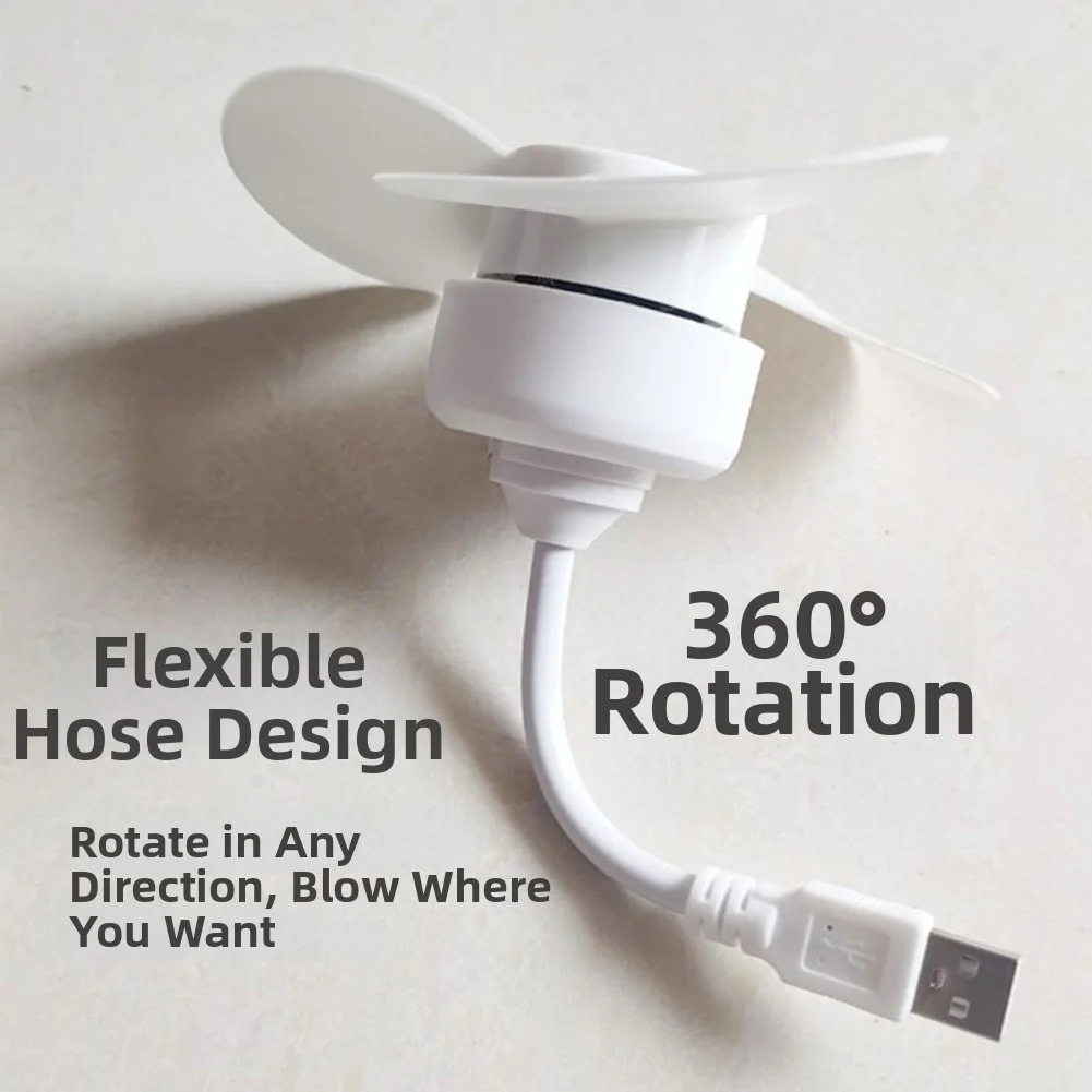 14cm USB Portable Dormitory Fan Quiet Energy-Saving Multipurpose Plastic Small Personal Cooling Fan For Bed And Bedroom