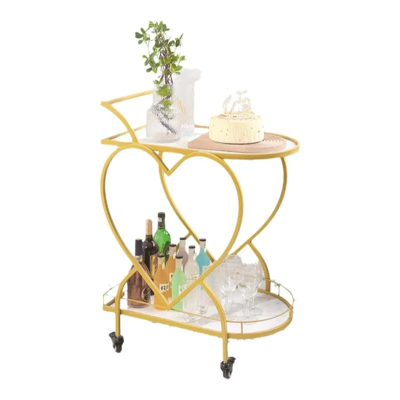 Wine cart Restaurant Hotel multi-layer food delivery cart Birthday cake trolley Mobile dim sum cart