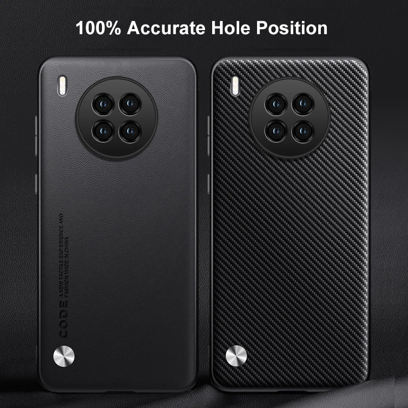 Luxury PU Leather Case For Honor 50 Lite Back Cover Matte Silicone Full Camera Protection Phone Case For Huawei Nova 8i Coque