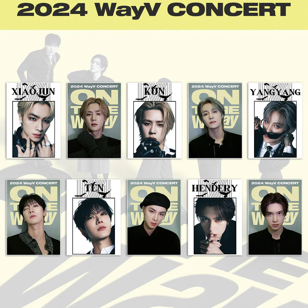 

2pcs Kpop WayV Poster Albums Concert ON THE Way Self-adhesive YANGYANG TEN KUN HENDERY XIAOJUN Adhesive Wall Poster