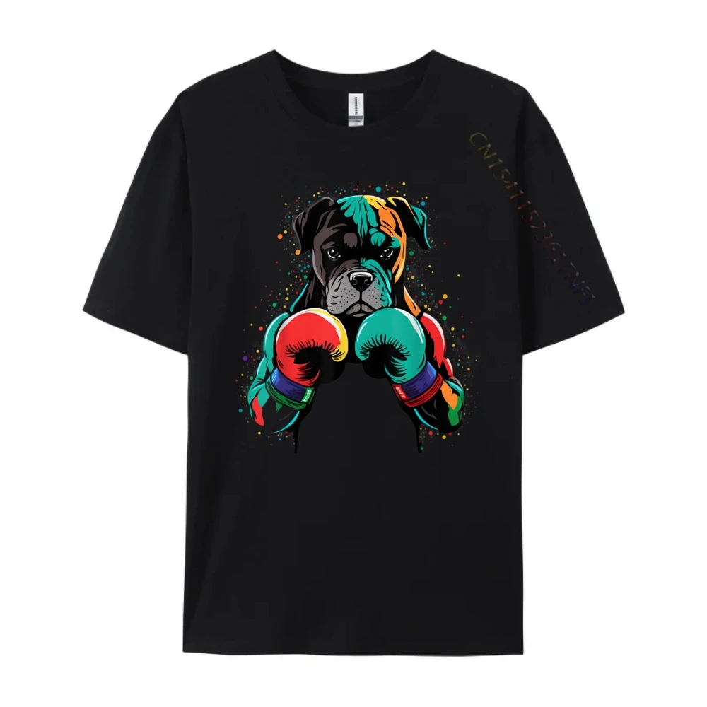 Funny Kickboxing or Boxing Boxer Dog Anime T Shirts Funny Camisa Printed Valentine's Day New Tops & Tees