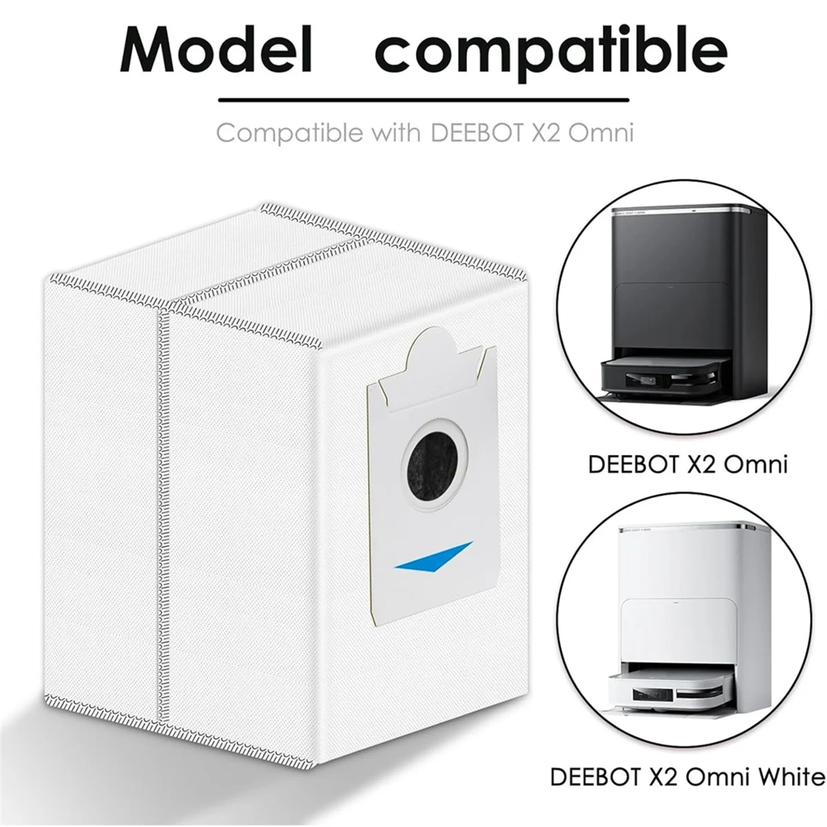 

A56XQ Replacement Dust Bags for ECOVACS DEEBOT T30S/X2 Omni/X2 Pro/X2/ X5 Omni Robot Vacuum with Activated Carbon Filter Layer