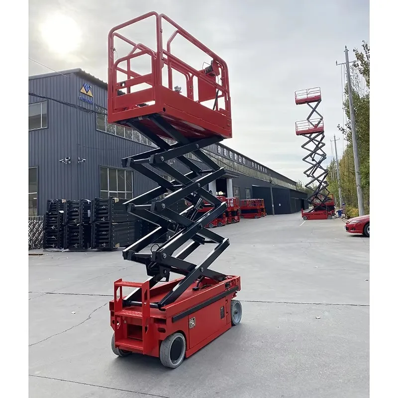 Customized 4WD Rough Terrain Hydraulic Electric Lifting Off-Road Work 5.8-13.8m Working Height 110-343kg Capacity Self Scissor L