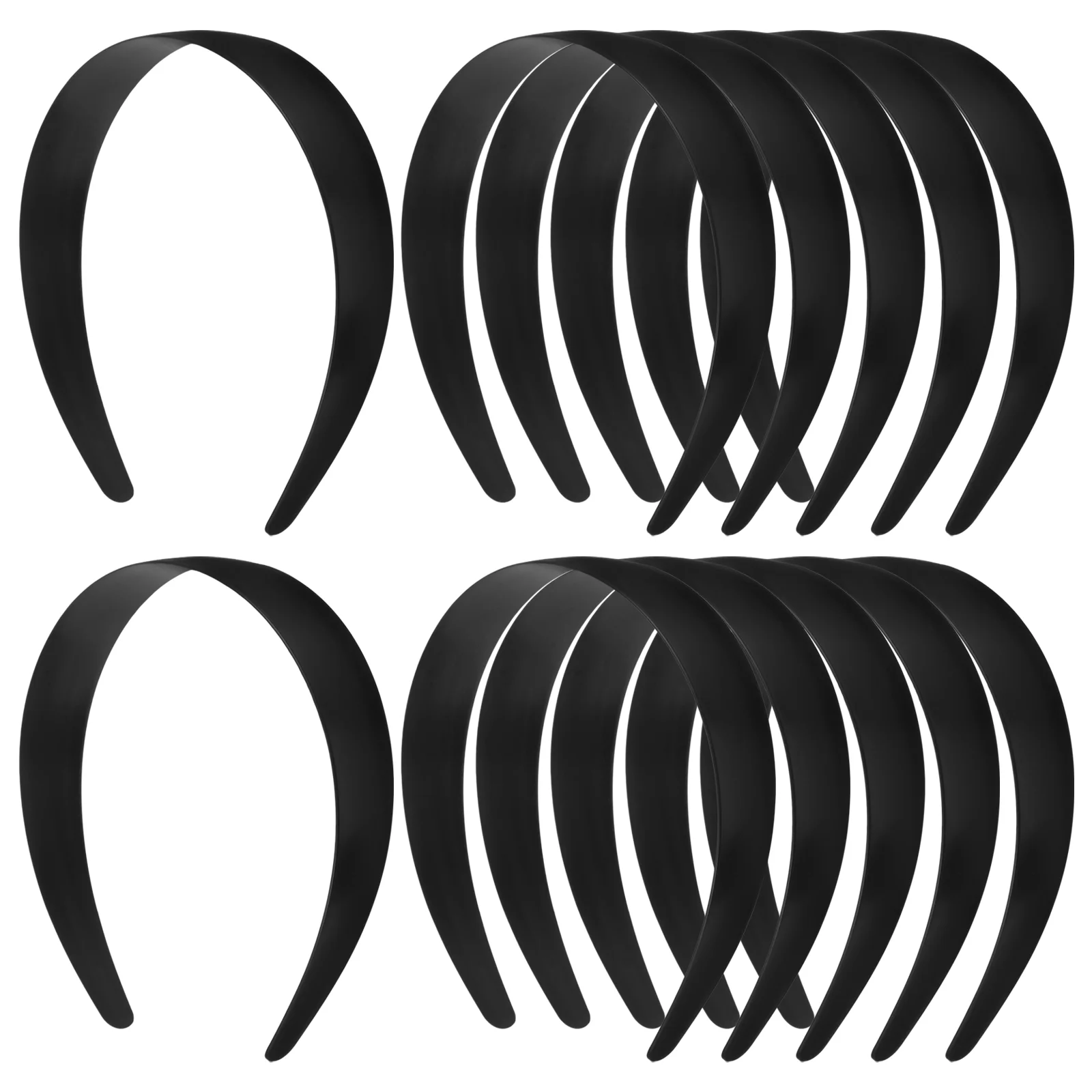 12 Pcs Base Headband Headbands Materials DIY Hair Hoop Manual Blank Plastic Women Accessory