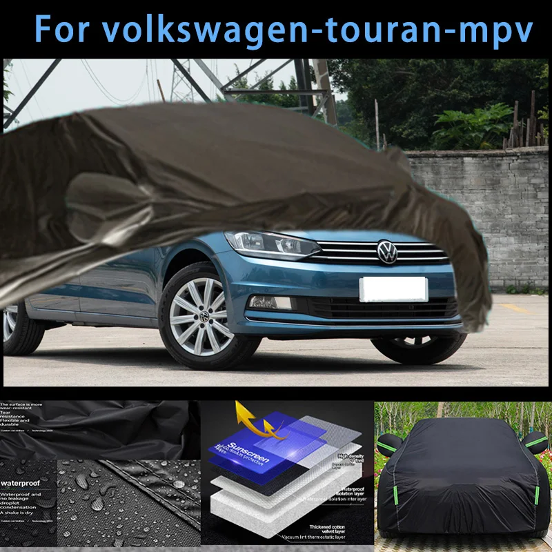 For volkswagen-touran-mpv Outdoor Protection Full Car Covers Snow Cover Sunshade Waterproof Dustproof Exterior Car accessories