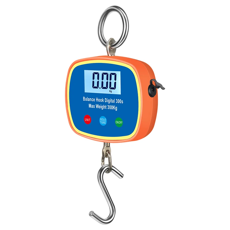 660lb Dual LCD Display Digital Crane Scales 0.1 Precise Stainless Steel Hanging Hook Scale 300kg USB Heavy Weighing Balance Tool