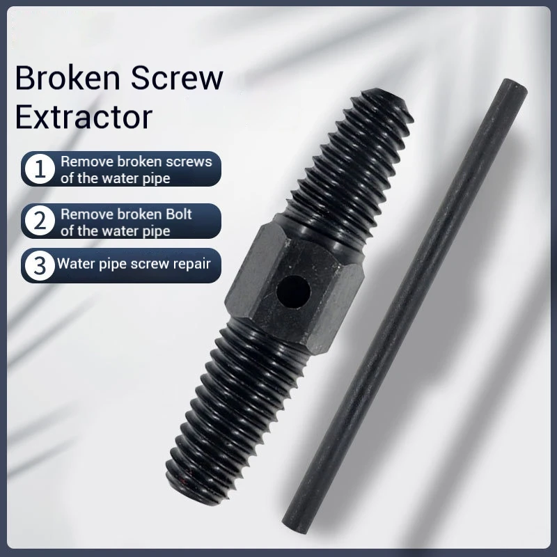 1/2 Inch 3/4 Inch Double Head Tap Broken Screw Extractor, Pipes Valve Faucet Broken Bolt Dual-use Water Pipe Screw Removal Tool
