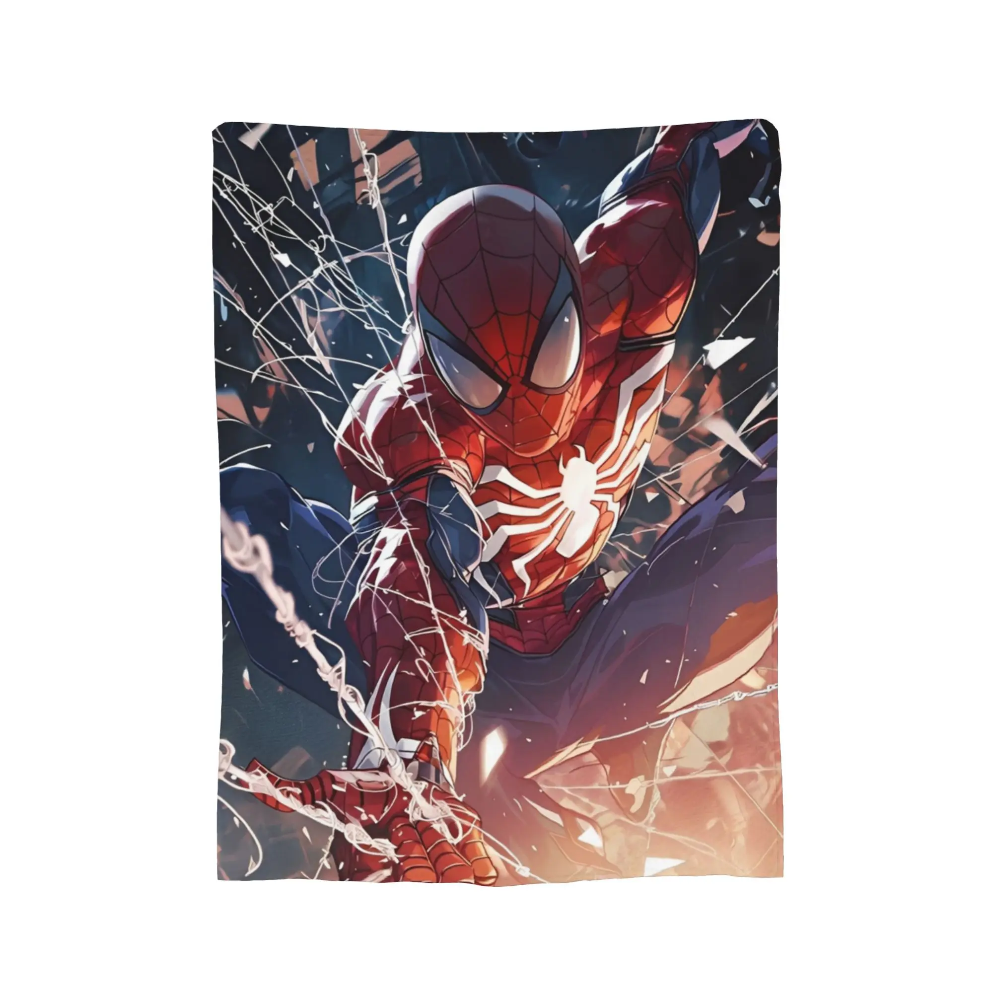 بطانية سبايدر مان سوبر هيرو الهزلية متعددة المقاسات دافئة ومريحة منفوشة للأريكة والسرير #2