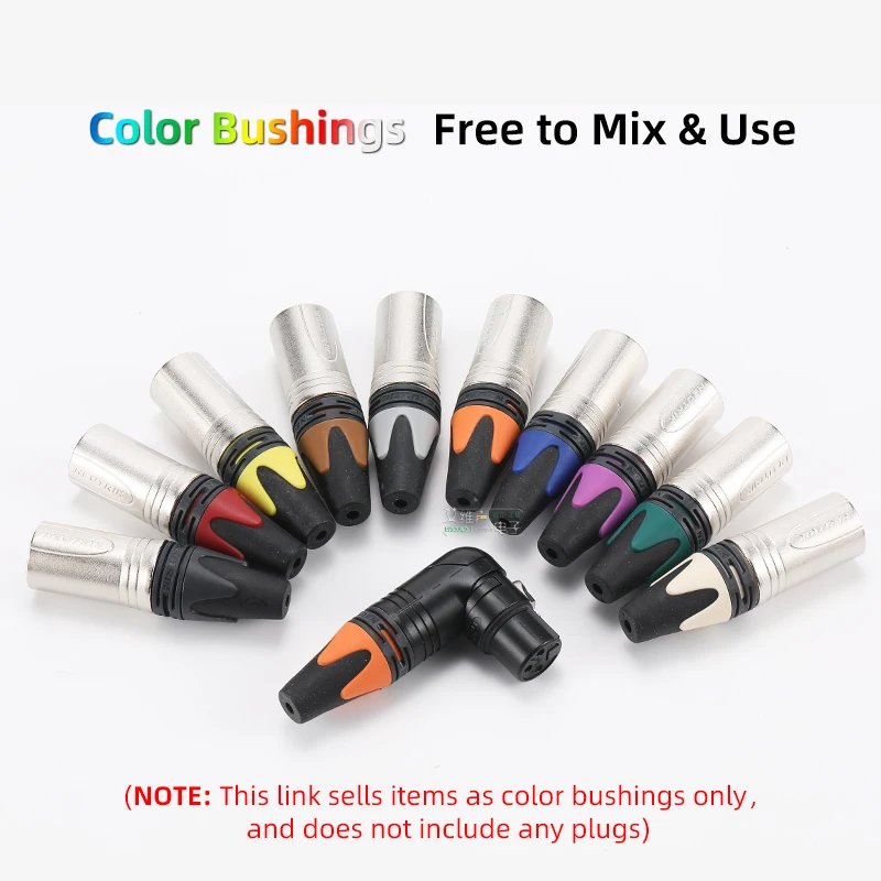 Neutrik XLR Cannon Cable Connectors Plug Multicolored Bushings BXX_* For Theater LED Audio Equipment Color Coding Accessories