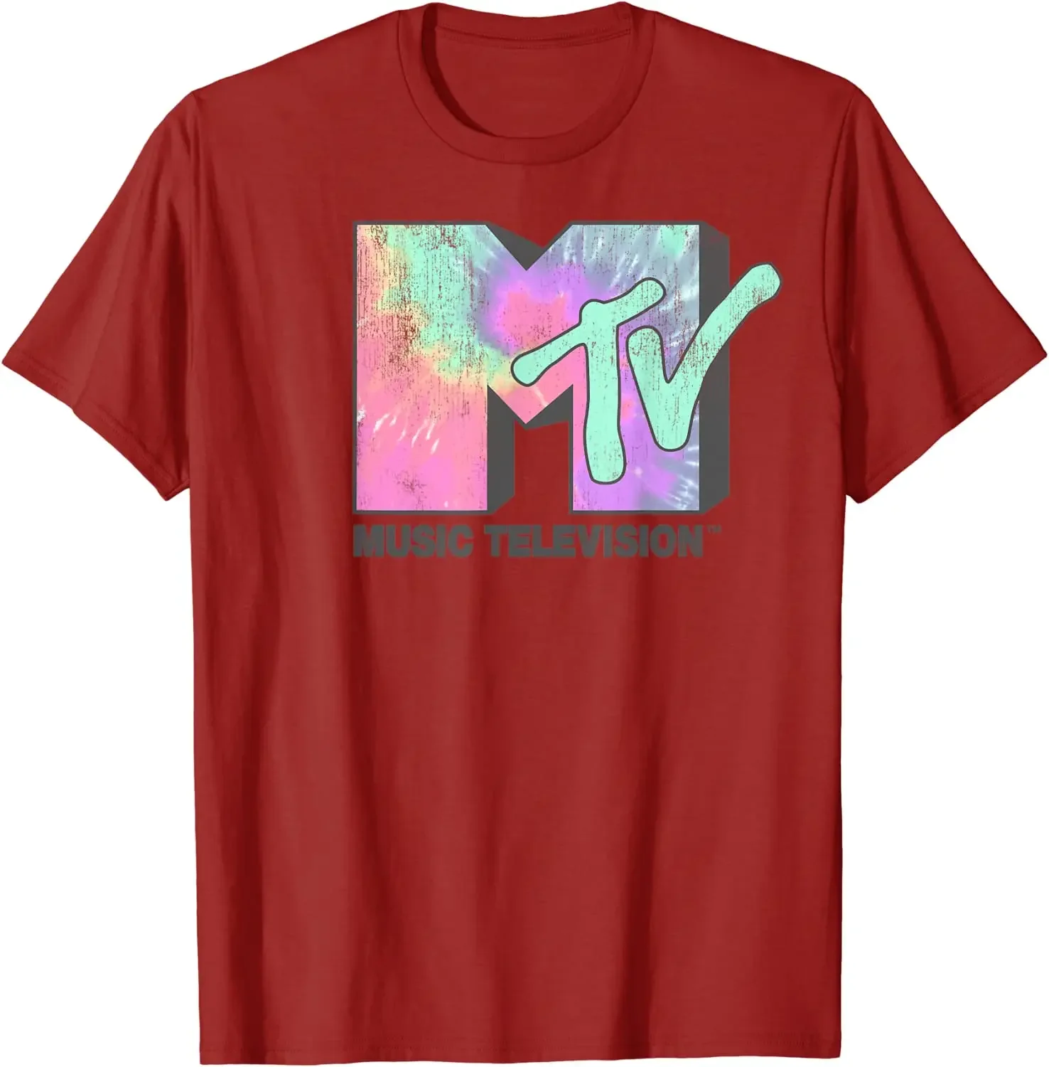 T-shirt grafica classica con Logo MTV Neon Tie Dye