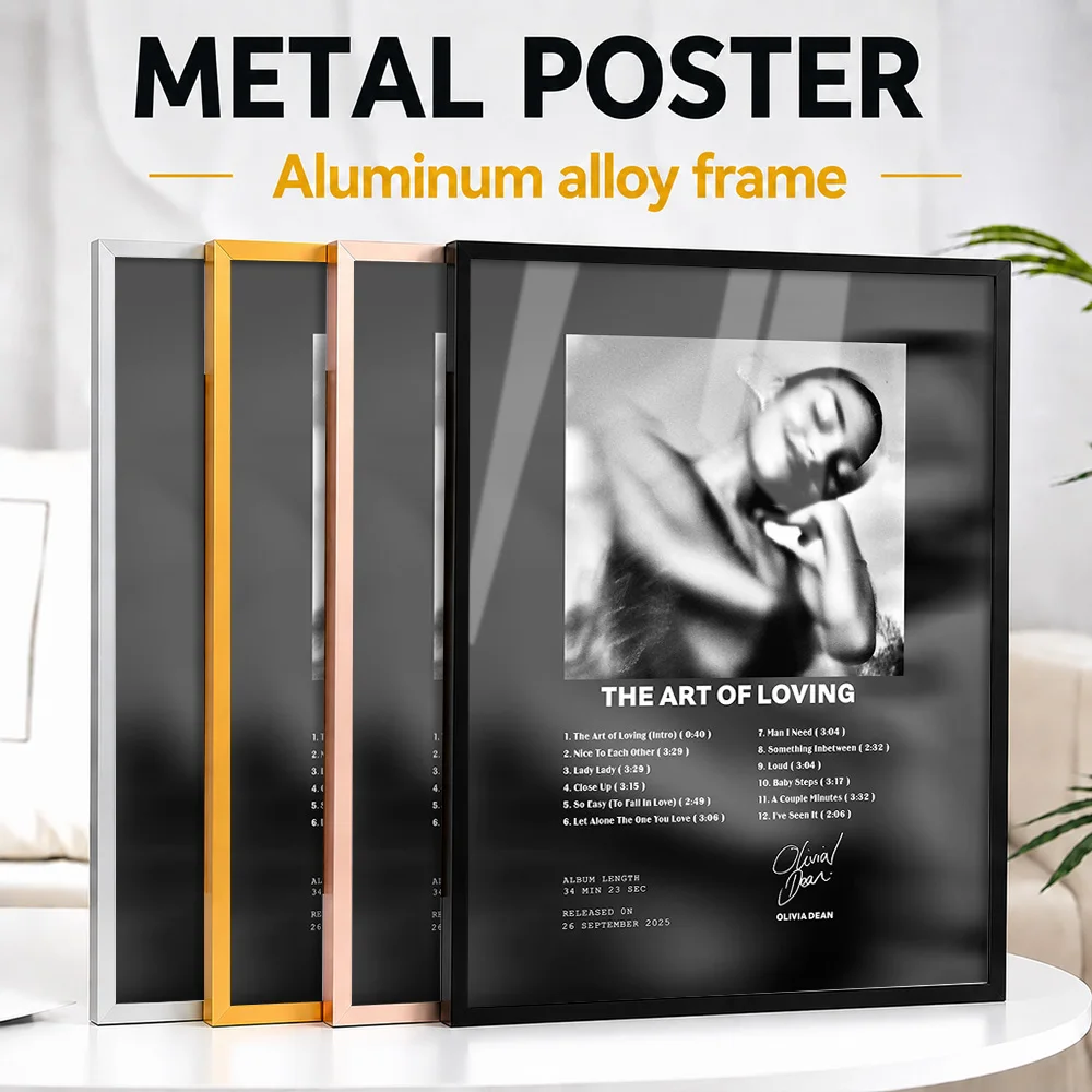 Olivia Dean The Loving Album Framed Metal Poster Personalized Pop Icon Tribute Wall Art Perfect In Room For Vinyl Collectors