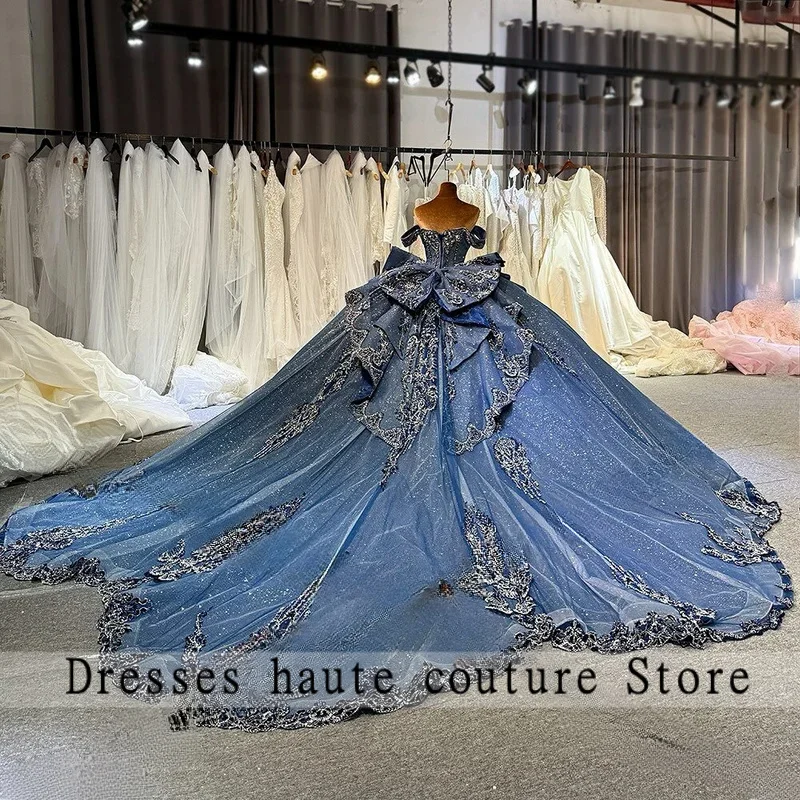 New Attractive Off the Shoulder Quinceanera Dresses for Girls Appliques Tiered Ball Gowns Vestidos De 15 Anos Customised