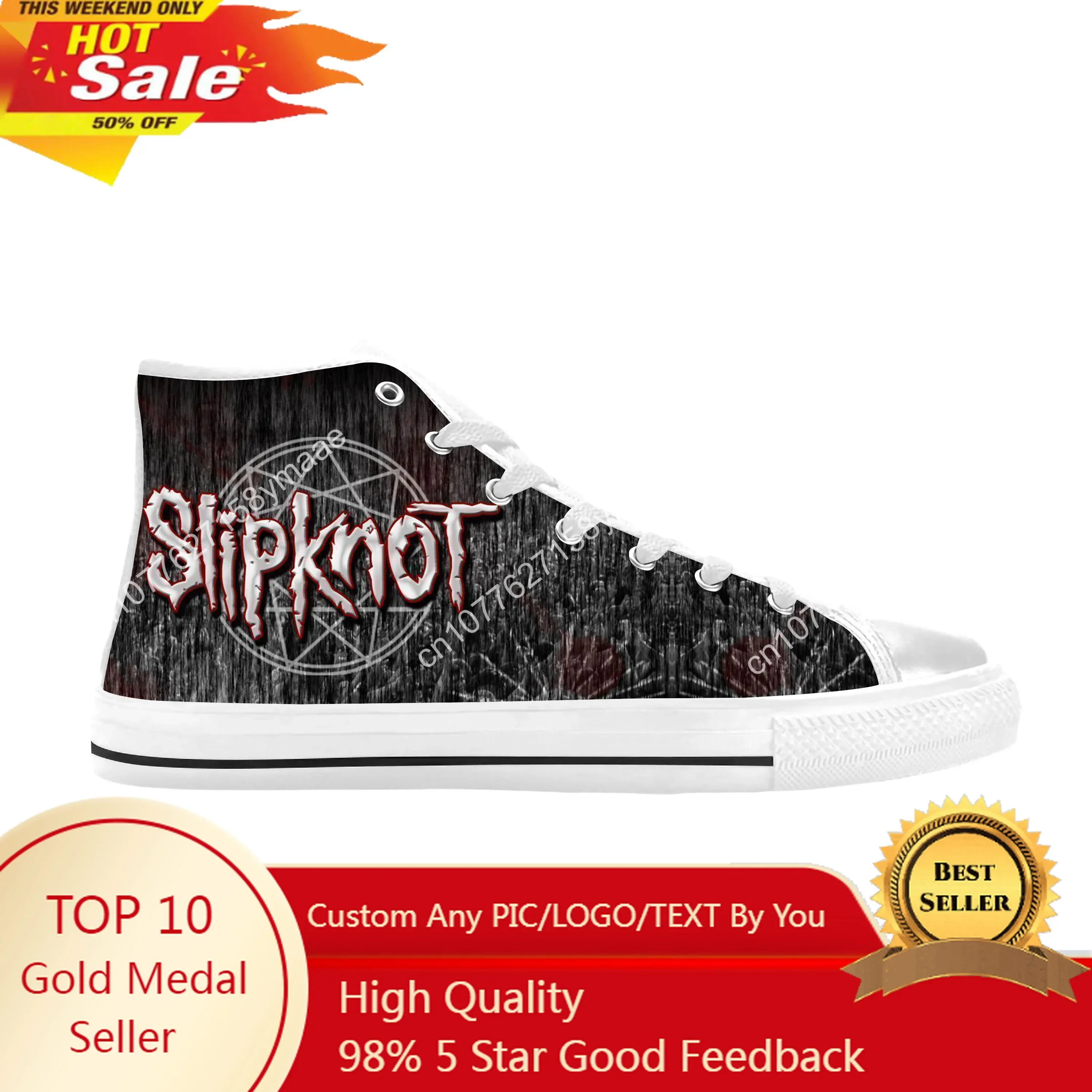 

S-Slipknots Heavy Metal Rock Band Music Singer Cool Casual Cloth Shoes High Top Comfortable Breathable Print Men Women Sneakers