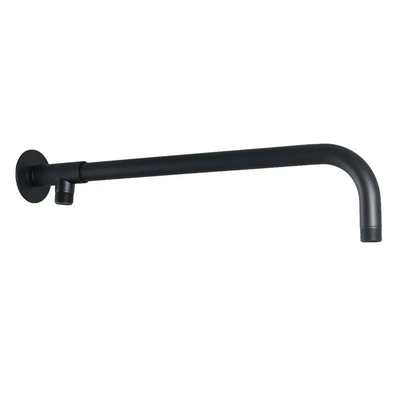 38/48cm Shower Head Extension Arm Wall Mounted Stainless Steel Rainfall Extend Pipe Tube Shower Holder Base Bathroom Accessories