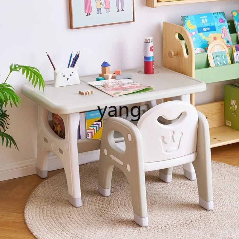 

CX Study Table Children's Tables and Chairs Suit Toddler Early Childhood Education for Baby Toy Drawing Reading and Writing