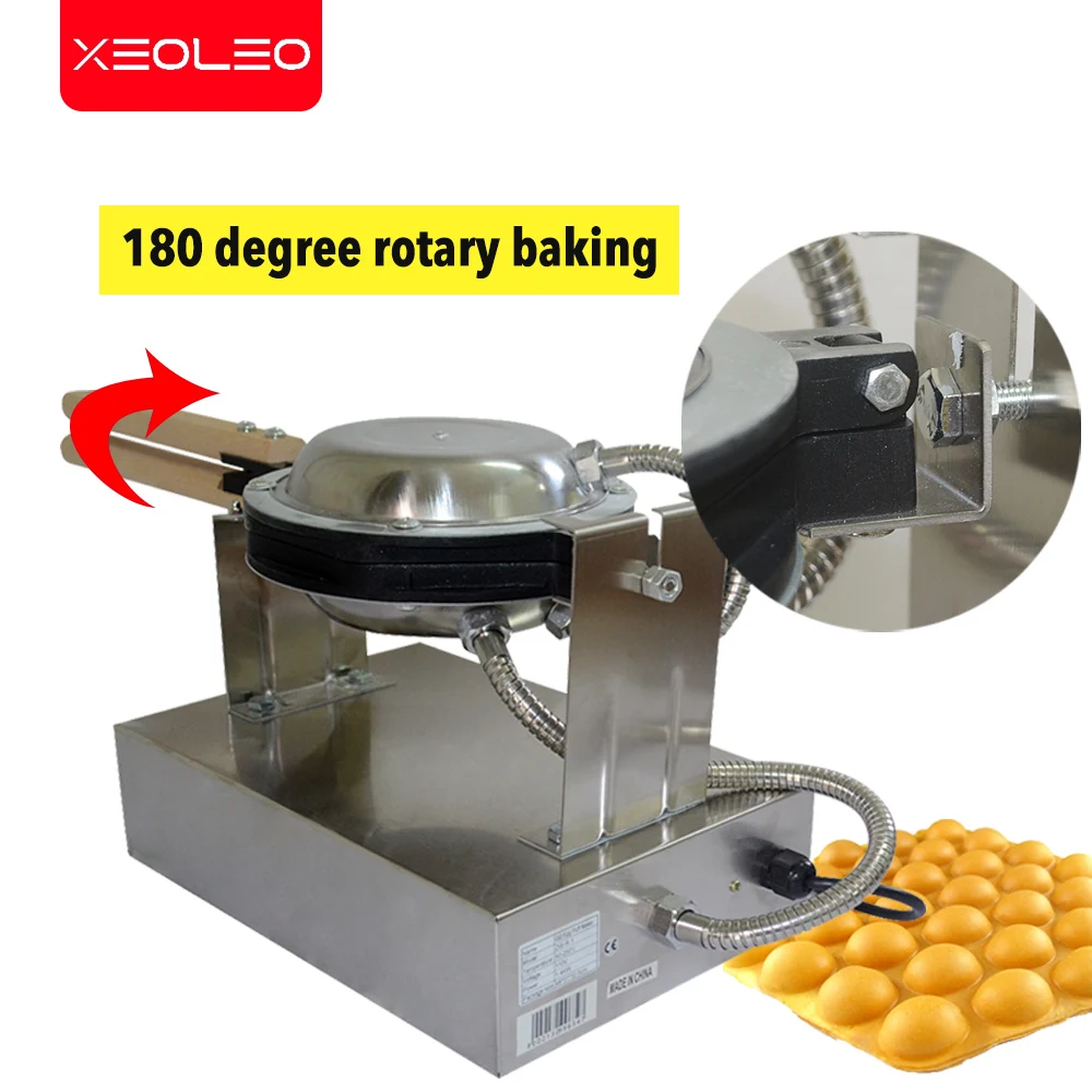 XEOLEO 1400W Electric Waffle Makers QQ Eggs Waffle Making Machines Hongkong Eggs Bubble Waffle Maker Eggettes Puff Waffle