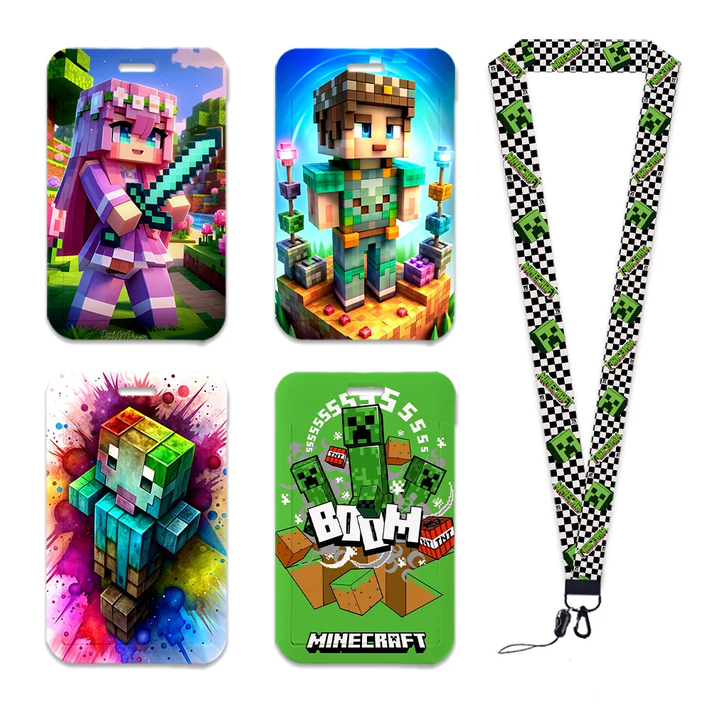 Tali Gantungan Kunci Kartun Game Boys, Penutup Kartu Kredit, Gantungan ID, Tali Leher, Aksesoris Fashion untuk Teman, Hadiah