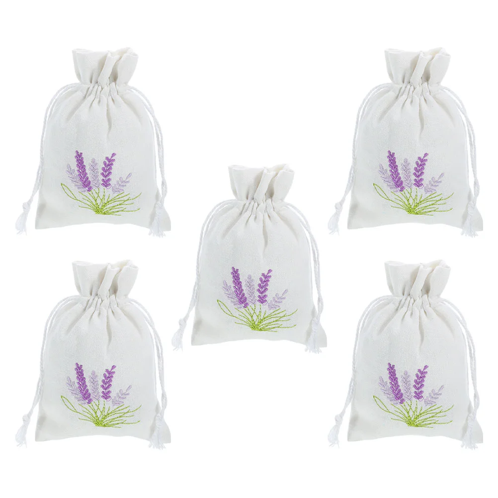 5 Pcs Lavender Bag Perfume Sachet Pendants Wardrobe Small Gift Bags Canvas Decorative