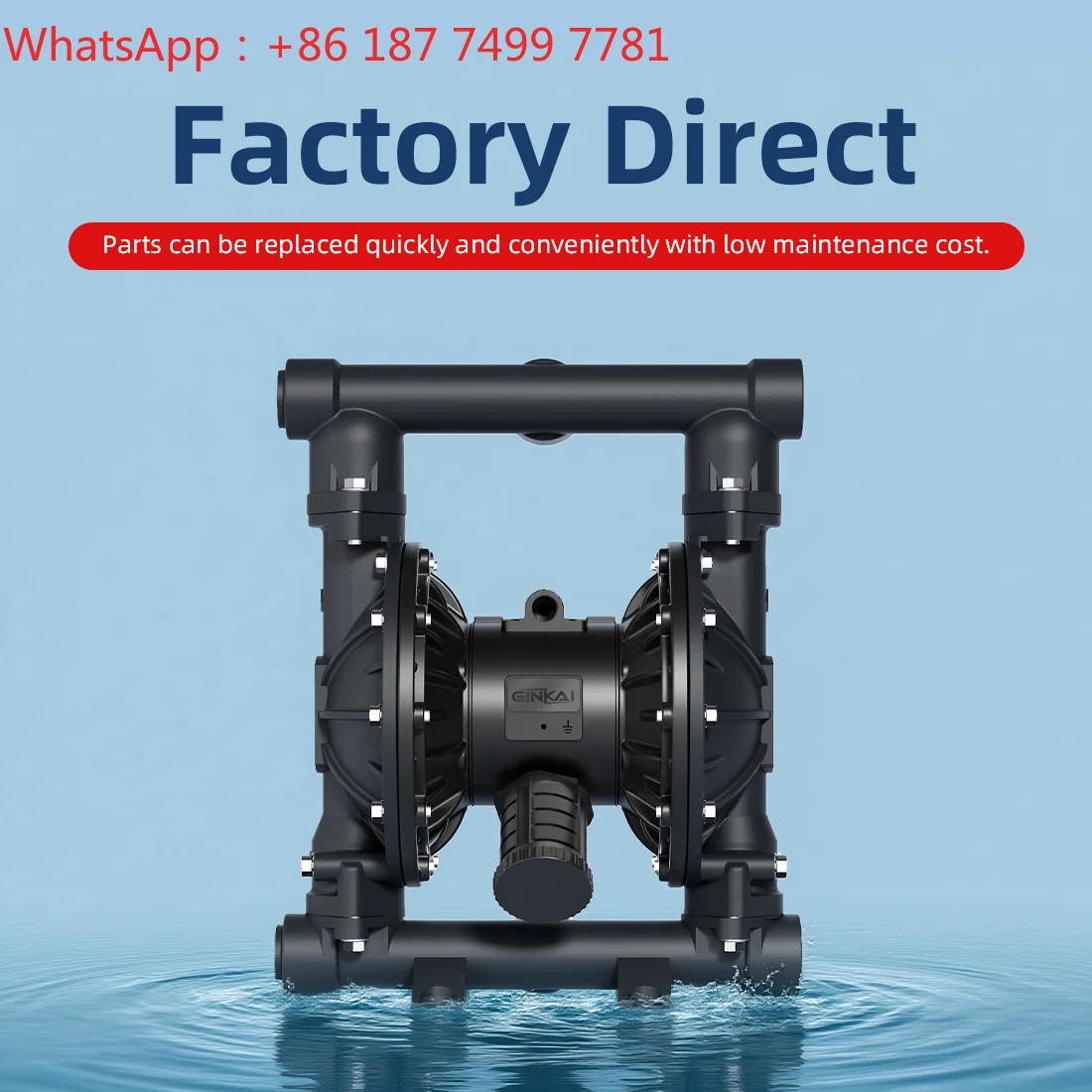 Air Operated Double Diaphragm Pump Vacuum Sludge Sump Mud Pump Drilling Industrial Chemical Transfer Pump