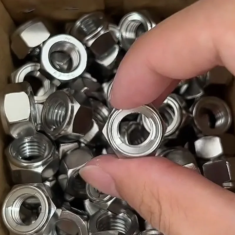 M3 M4 M5 M6 M8 M10 M12 M14 M16 304 A2/316 A4 Stainless Steel All Metal Lock Nut GB6184 Hex Self-locking Nuts 1~20pcs