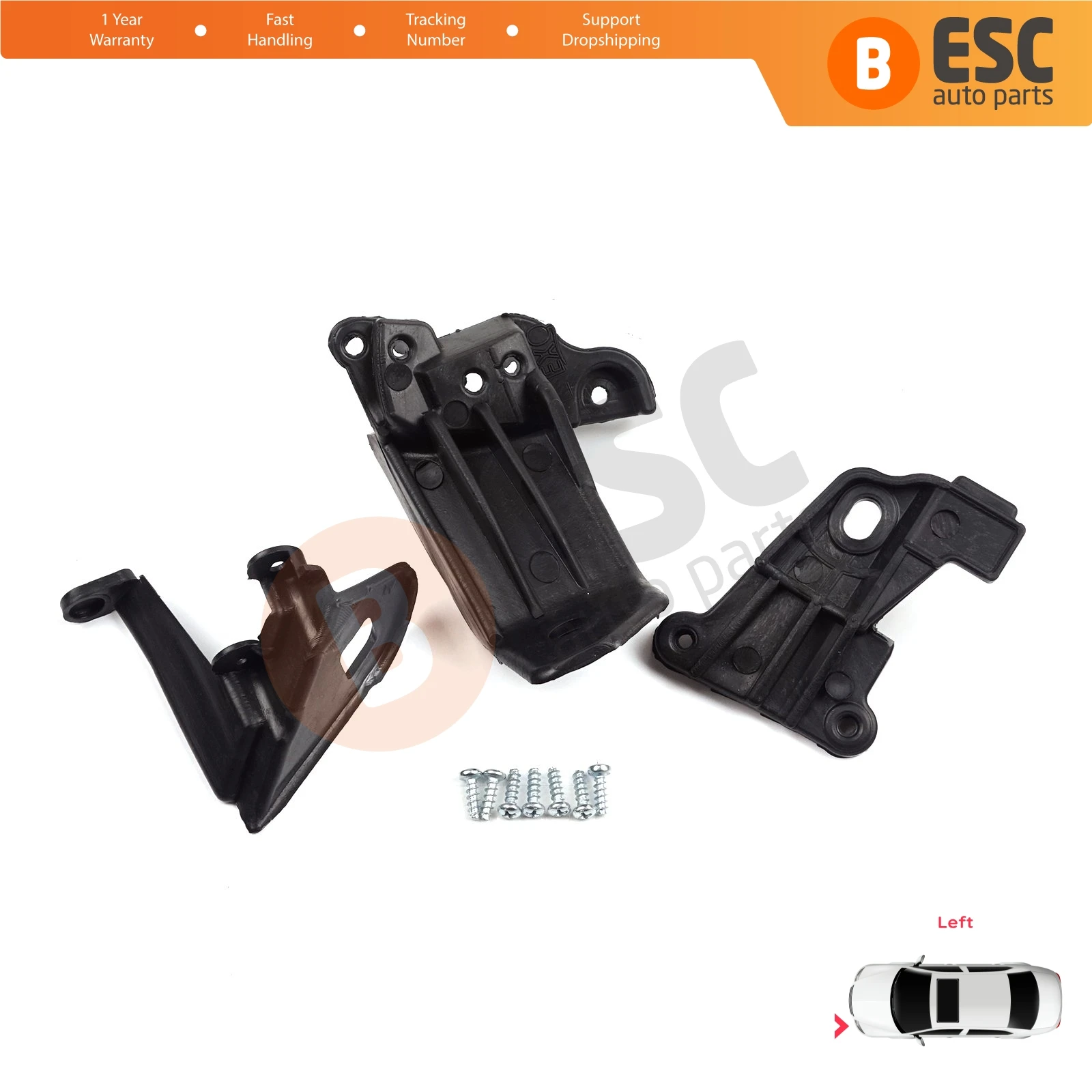 EHL532 Car Headlight Headlamp Housing Repair Mount Holder Bracket Tab Clips Left Side for Fiat Tipo 356 Egea 2015-On 50927927