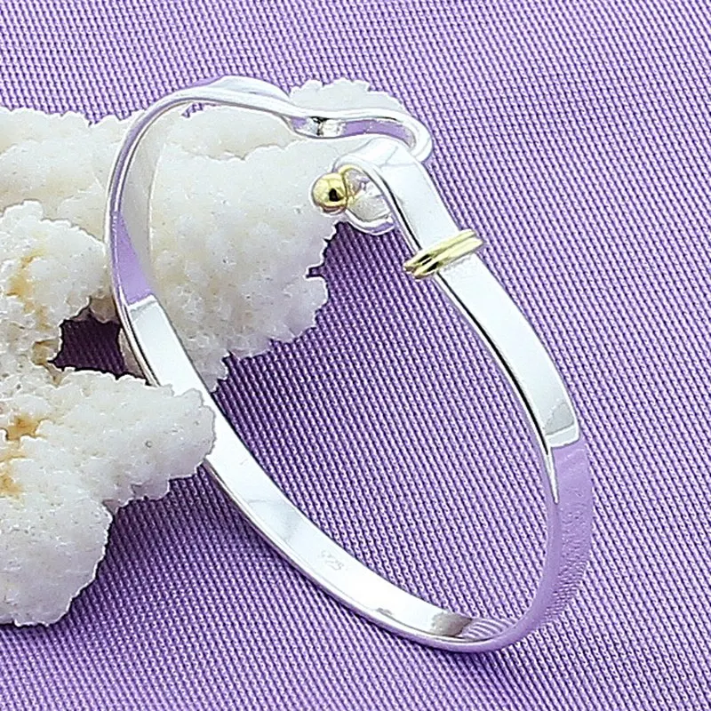 

Браслет из стерлингового серебра 925 пробы с золотыми бусинами для женщин, свадебные и помолвочные модные очаровательные вечерние украшения