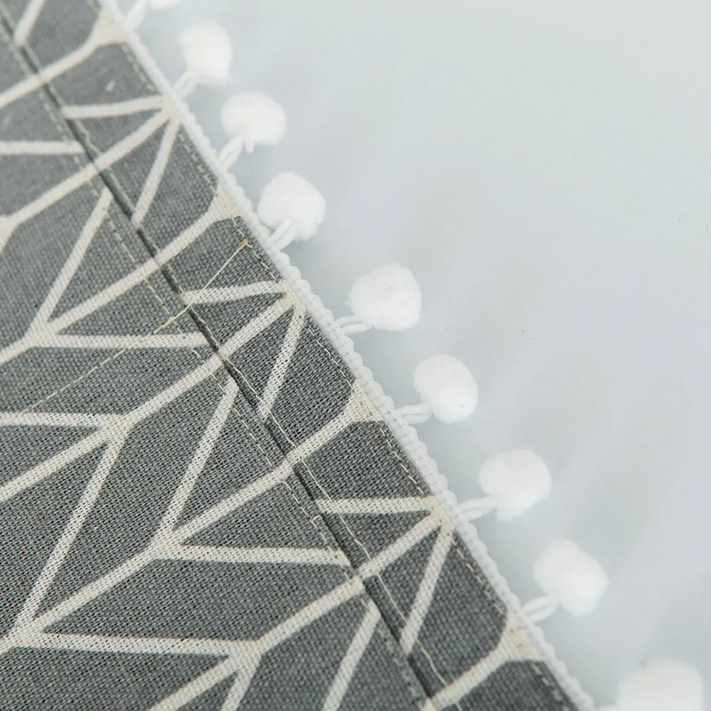 

Чехол для микроволновой печи из хлопка и льна, серый с узором, универсальный защитный чехол от пыли, декор для холодильника и стиральной машины