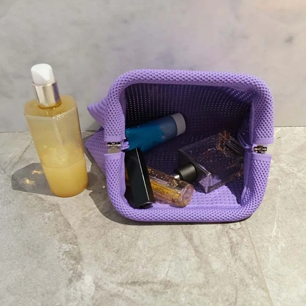 

Polyester Summer Beach Clutch Bag Elastic Soft Hollow Out Pouch Large Capacity Breathable Small Crochet Handbag Shopping