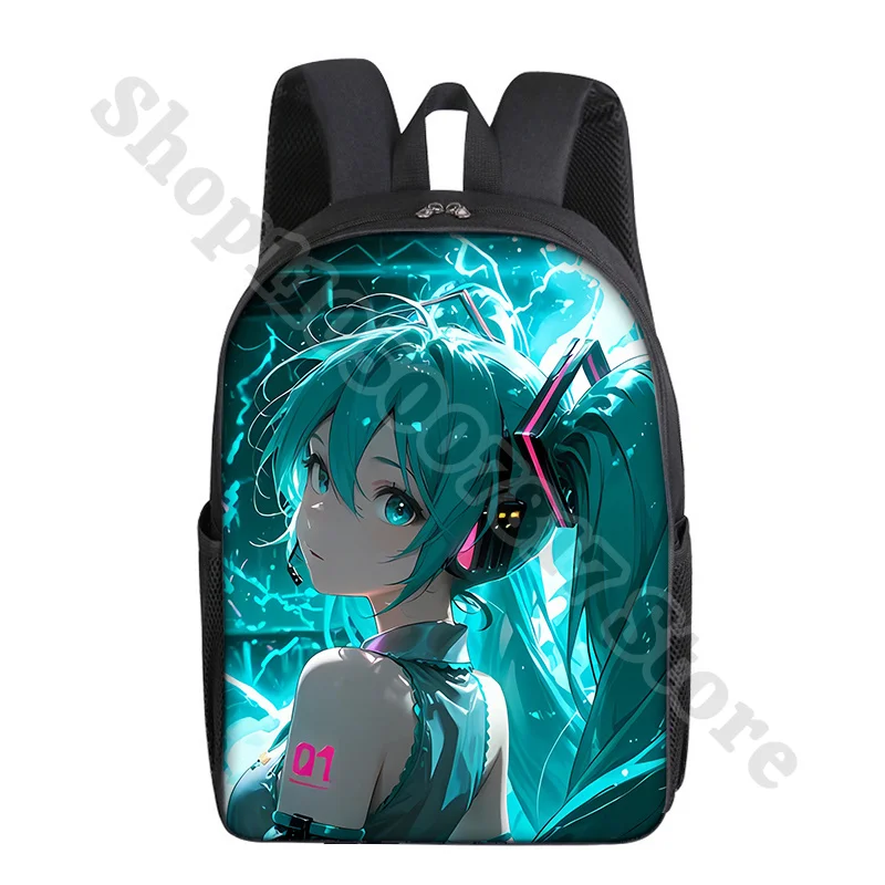 Kids Girl Cartoon Printed Backpack Children Casual Book Bag Hatsunes Miku Anime Cute Schoolbag Kawaii Knapsack Birthday Gifts