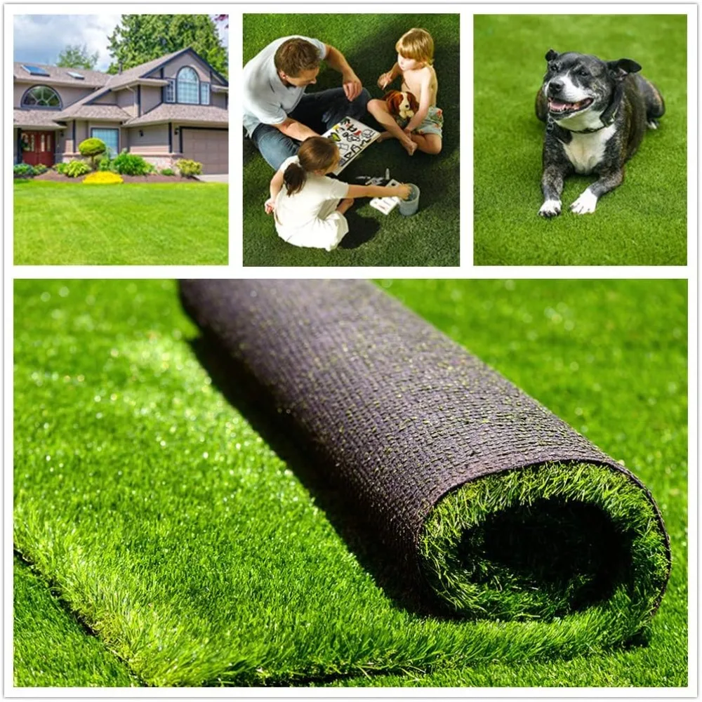 

Pile Height Realistic Synthetic Grass, Ndoor Outdoor Pet Faux Grasses Rug Carpet for Garden Backyard Patio, Artificial Grass