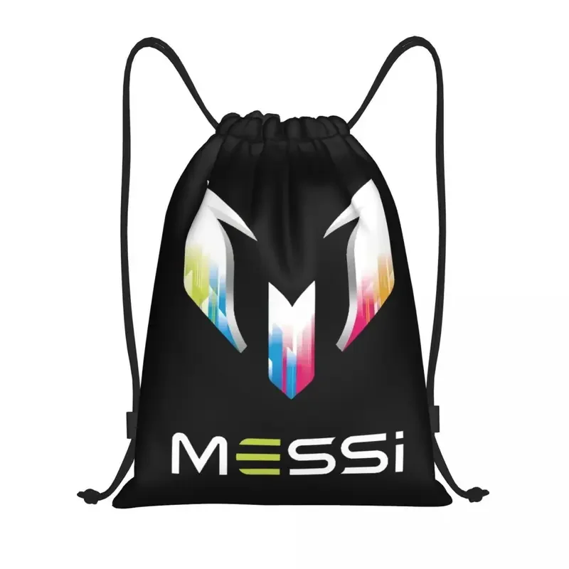 Custom Messis 10 soccer football drawstring backpack women men gym sport sackpack portable shopping bag sack