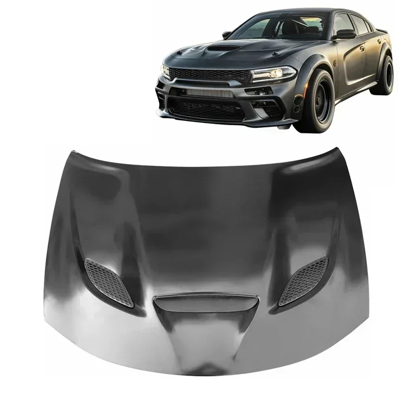 

New Steel Car Hood OEM Auto Parts Hellcat SRT Style Front Body Car Hood Panel for Replace and Repair Standard Size