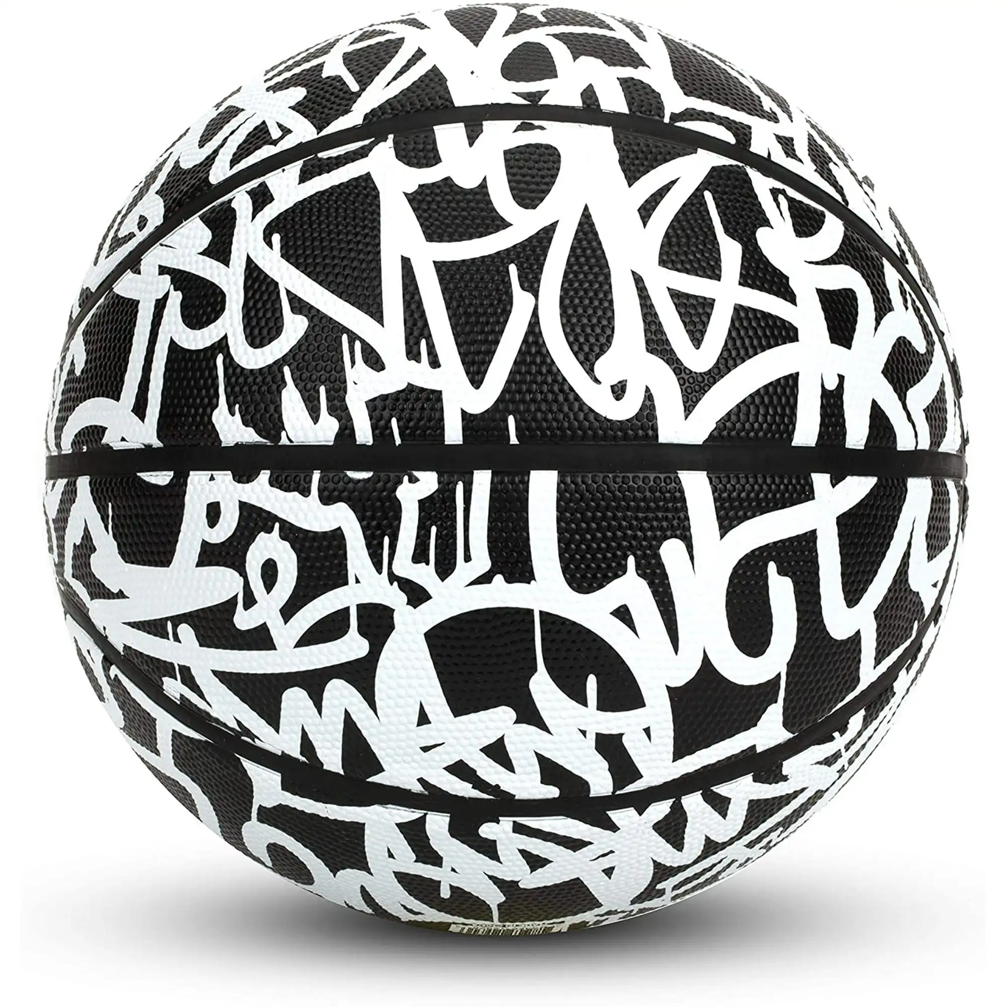AND1 Fantom Rubber Basketball, Schwarz-Weiß-Graffiti, 29,5"