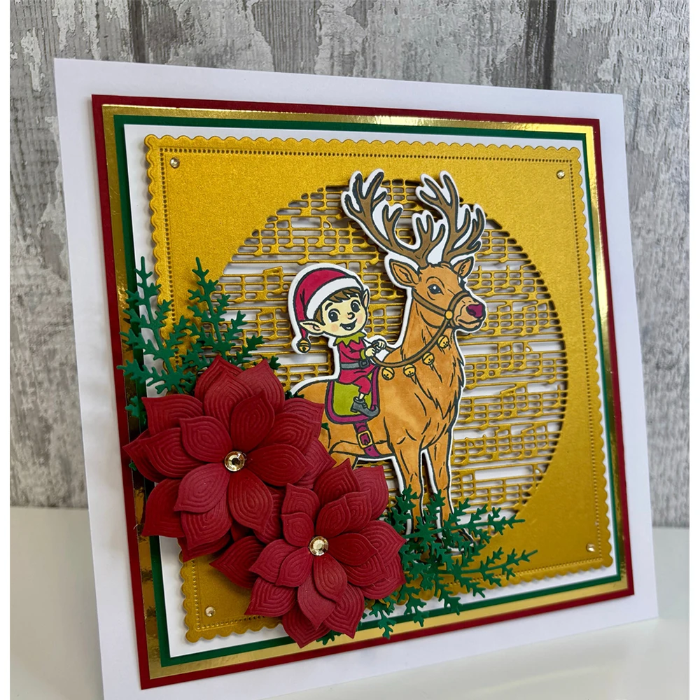 Jamie Rodgers Crafts Christmas Toy Frame Santa\'s Workshop Metal Cutting Dies Stamps for DIY Handmade Scrapbooking June 2026 New
