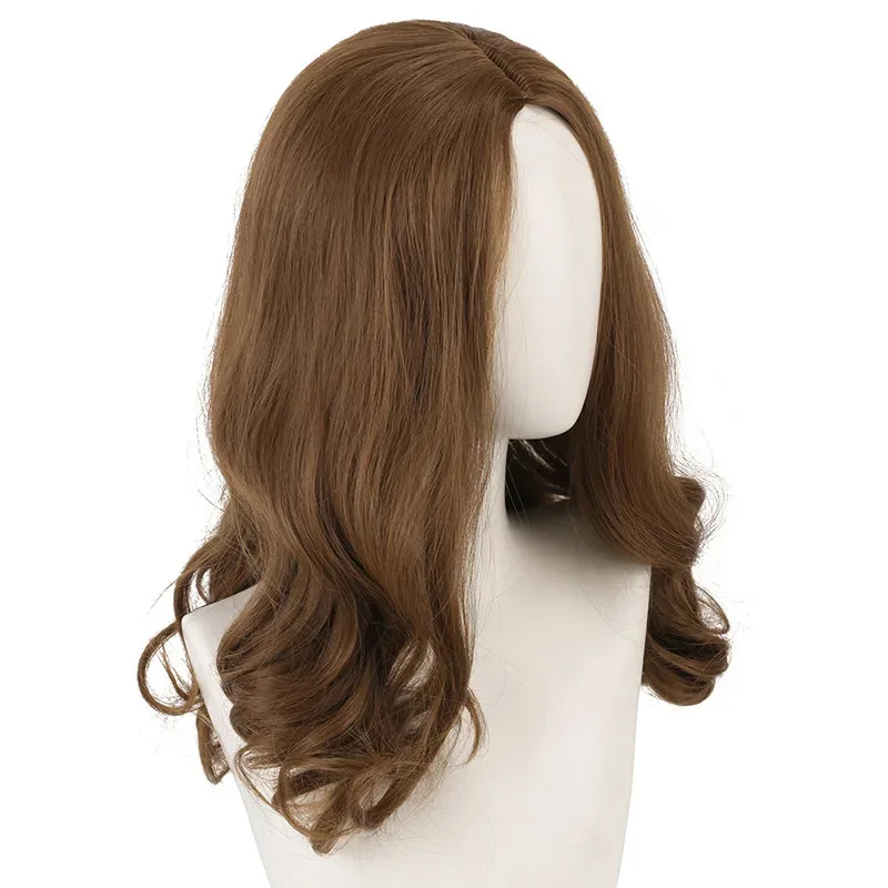 Peruka Cosplay Lord Shengda Identity V Psycholog Ada Mesmer Brązowa Średniej Długości Micro-Roll