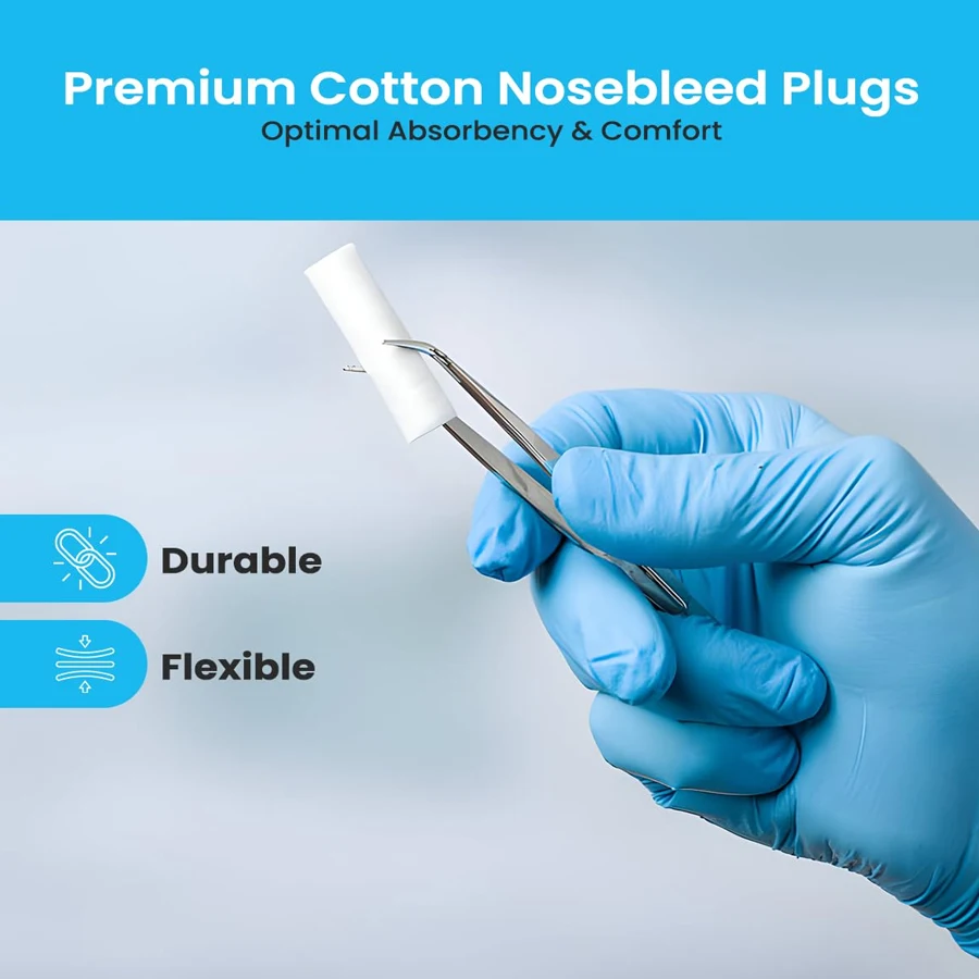 Medical Cotton Rolls Adults Children Nosebleeds Hypoallergenic Cotton Balls Swabs For Relieving Nasal Congestion Nasal Mucus