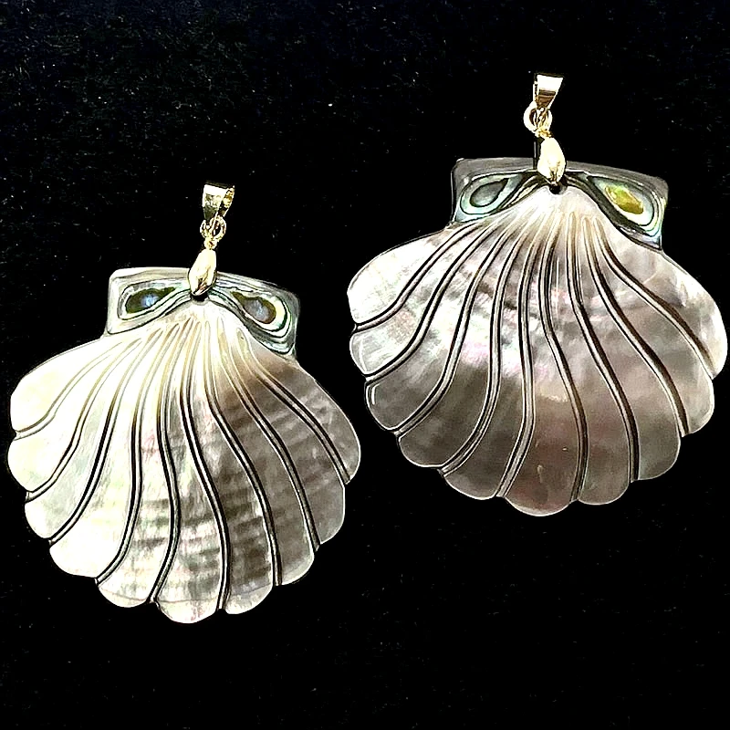 Natürliche Mutter der Perle Shell Splitzen Abalone Shell Handgefertigter Anhänger DIY Schmuck Herstellung Frauen exquisite Halskette Zubehör – Detail 8