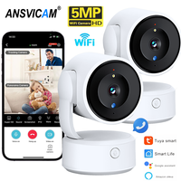 Tuya 2K WiFi Smart Home Security Camera 5MP Baby Monitor Two Way Talk 4X Zoom PTZ 360°Surveillance Cameras with Motion Tracking