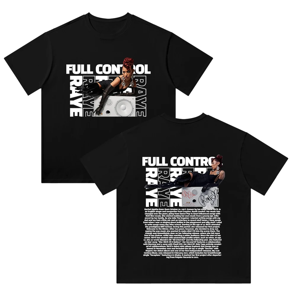 

Футболка Raye Merch с круглым вырезом и коротким рукавом для мужчин и женщин, хлопковая винтажная стильная футболка3