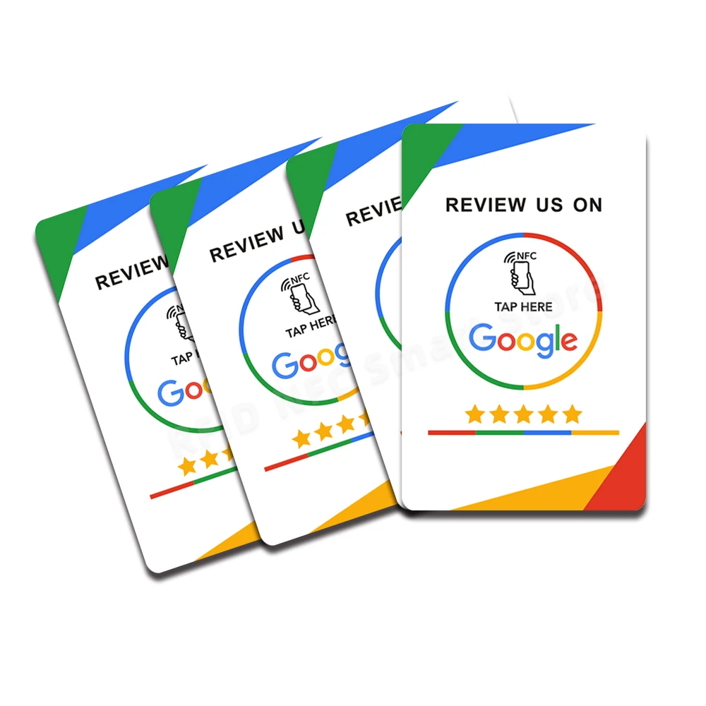 Google Review Card  NFC215 504Bytes Reviews Universal  NFC Reivew us on Google Cards Boost Your Reviews PVC Material Durable