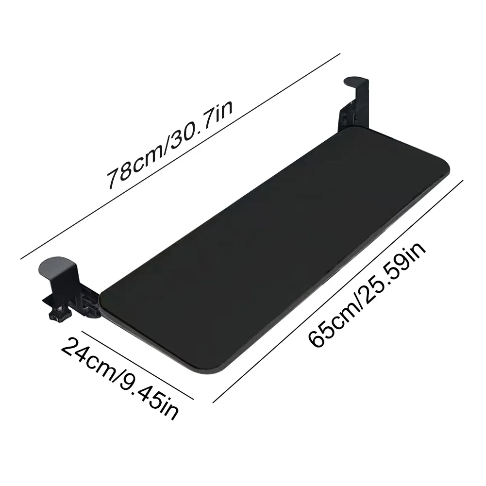 Tiro scorrevole per tastiera del computer Vassoio per tastiera estraibile Vassoio per mouse regolabile in altezza per la digitazione di tastiera e vassoio per mouse del computer