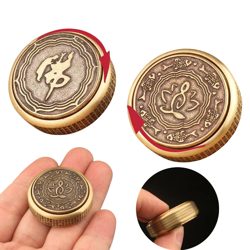 Fun Zen Buddha Rotating Gyroscope Adult Metal EDC Toy Hand Rotating Device Anti pressure Anxiety Stress Relieving Children Gift