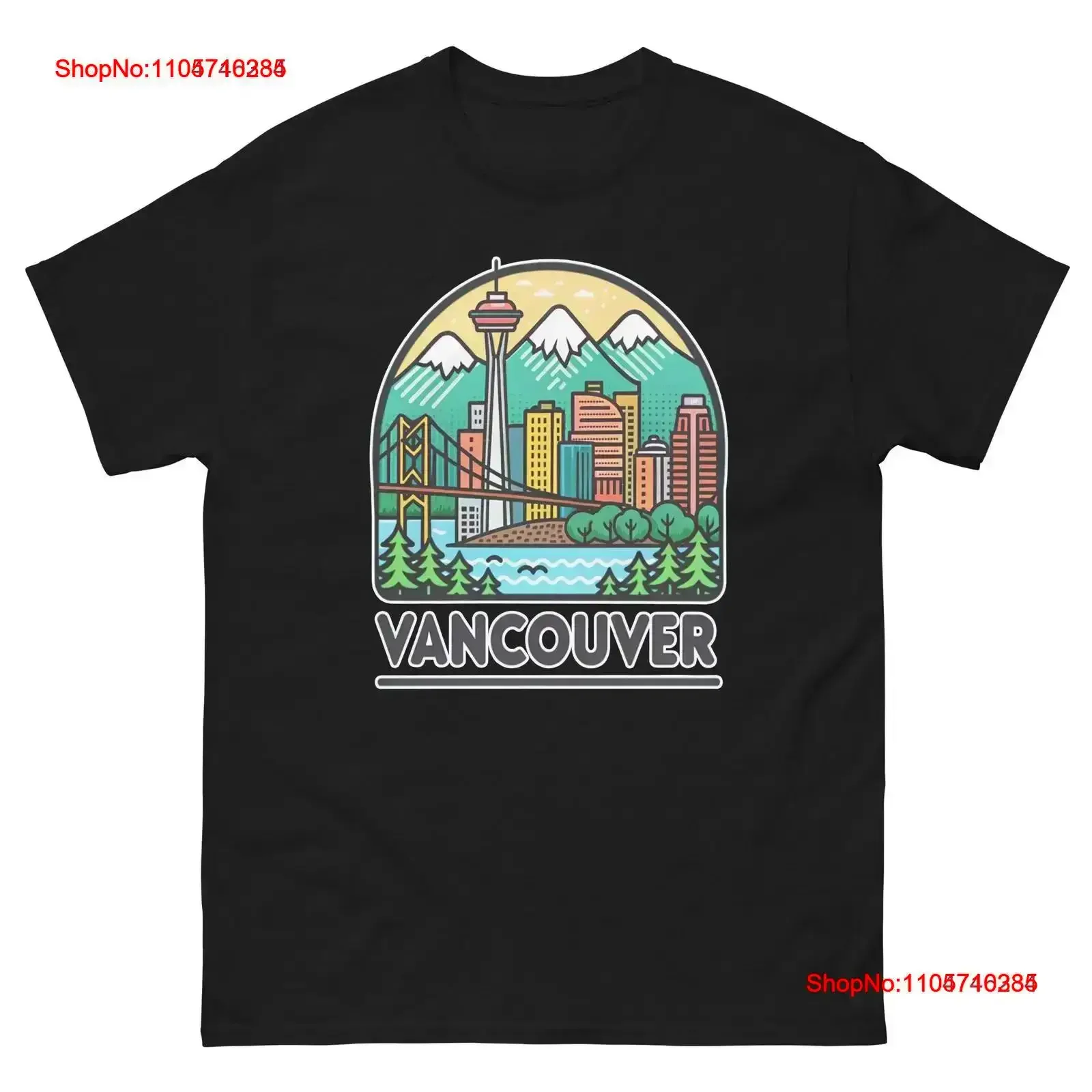 Vancouver World Travel Urban Area City T Shirt vintage Washed Stylish Comfortable homme Top For Everyday Wear Breathable