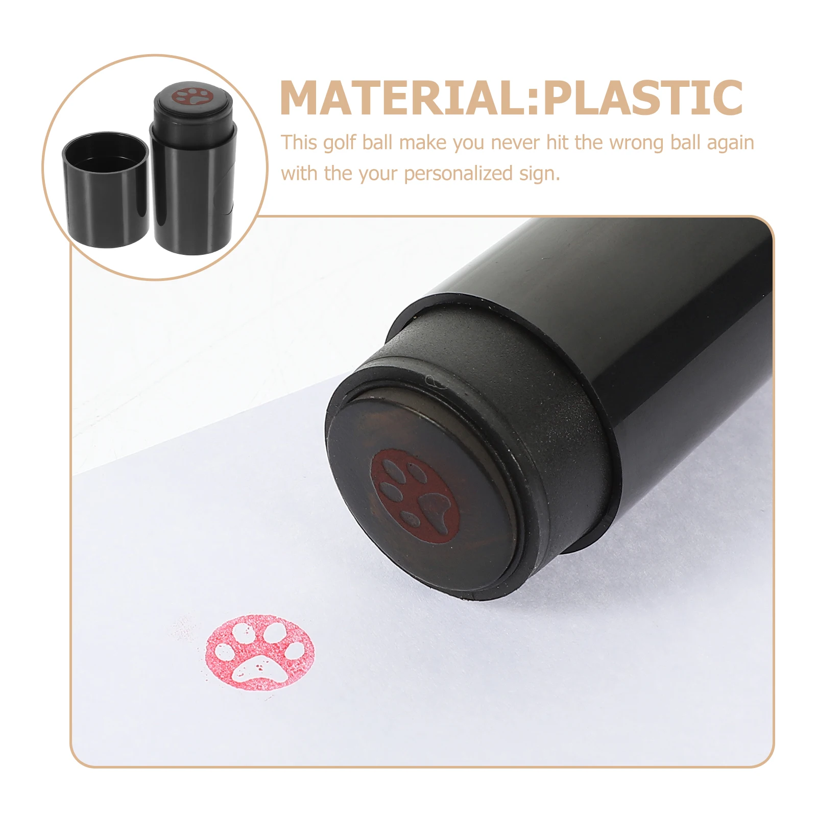 

1pc Golf Ball Stamper Tool Creative Reusable Portable Golf Learner Gift Photosensitive Ink Marker Plastic Seal Stamp