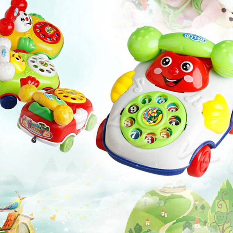 1Pc Cute Baby Musical Phone Toys Interactive Baby Phone Toy With Piano Music Toddlers Early Learning Educational Montessori Toys