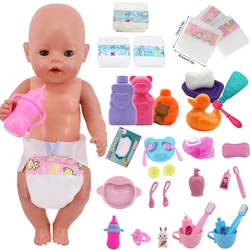 Doll Accessories Plastic Milk Bottles/Pacifier for 43Cm Baby Doll Our Generation Doll Clothes Diaper Toiletries Mini Tableware