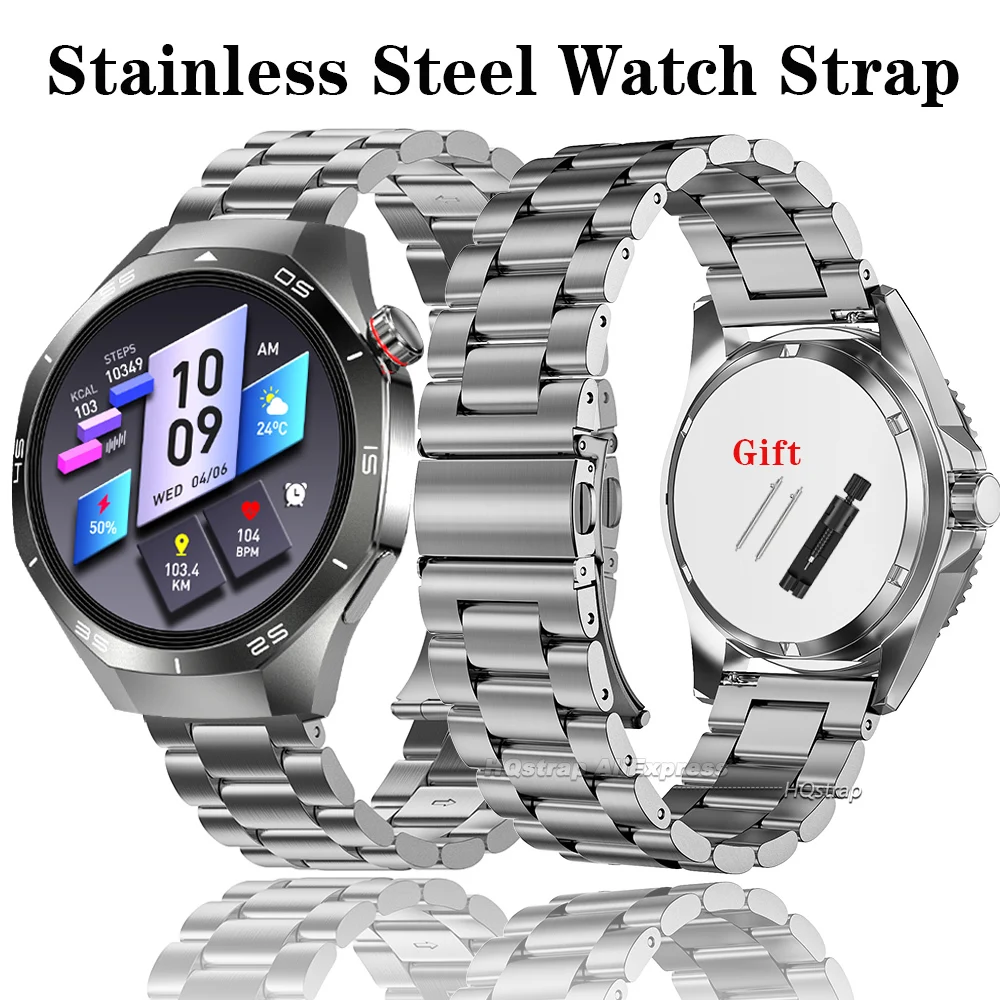 Edelstahl-Uhrenarmband 18mm 20mm 22mm 24mm Universelles Armband für Huawei Watch GT6/5/4 Schnellwechsel-Uhrenband