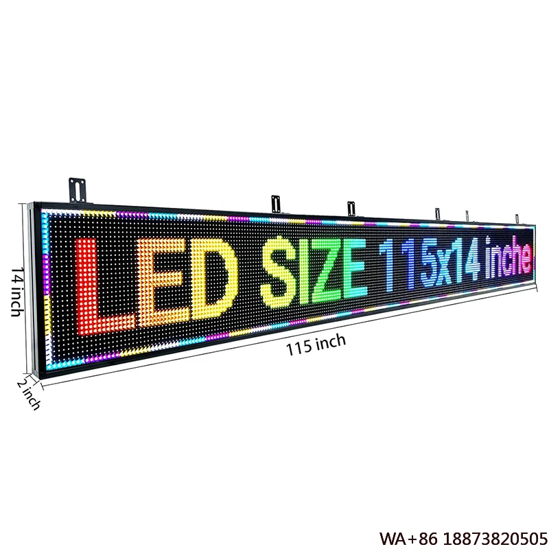 

Scrolling Subtitles LED Advertising Display Wireless Control Led Electronic Screen Semi-outdoor P10 Single Red Led Strip Screen