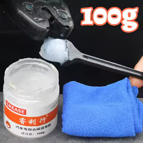 100g White Grease Multi-Purpose High-Temp Rresistance Mineral Oil Formula Lubricant for Car Sunroof Hinge Gear Bearing Chain